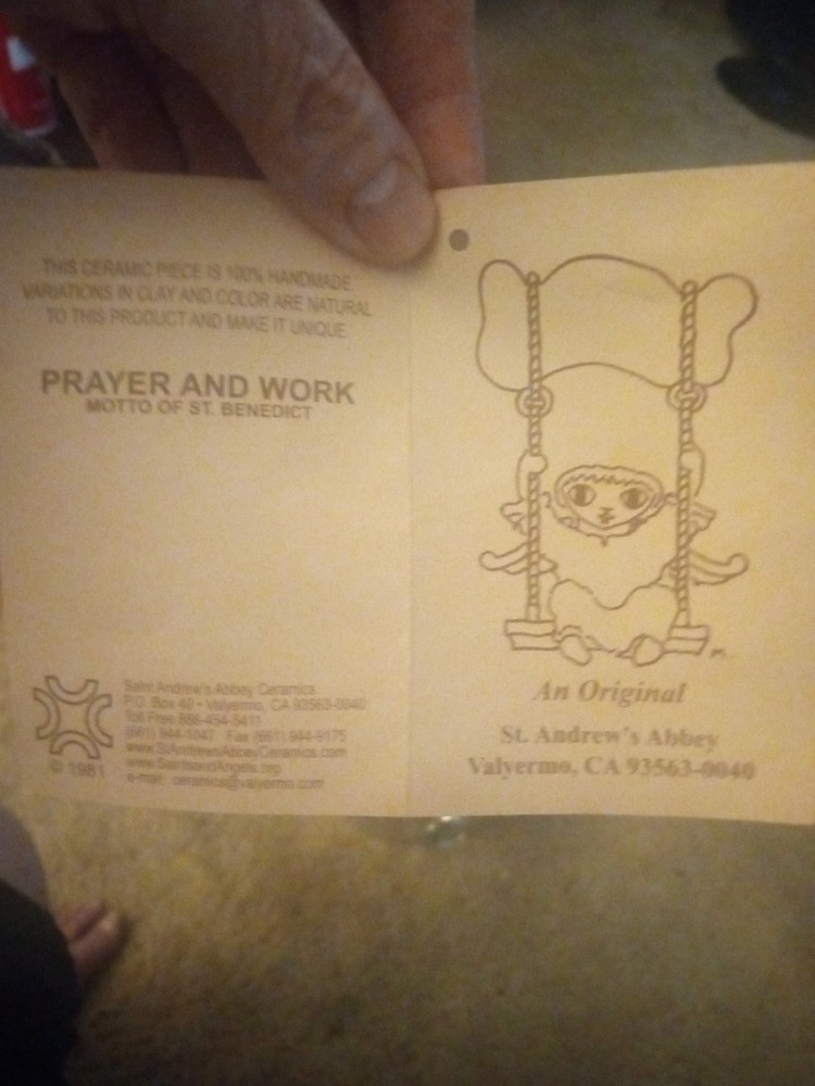 Hand Made By Monks Benedictine Monastery High Desert Ca