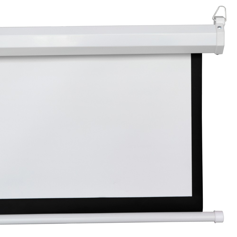 100" 16:9 Home Movie Manual Projection Screen Pull Down Projector Matte White