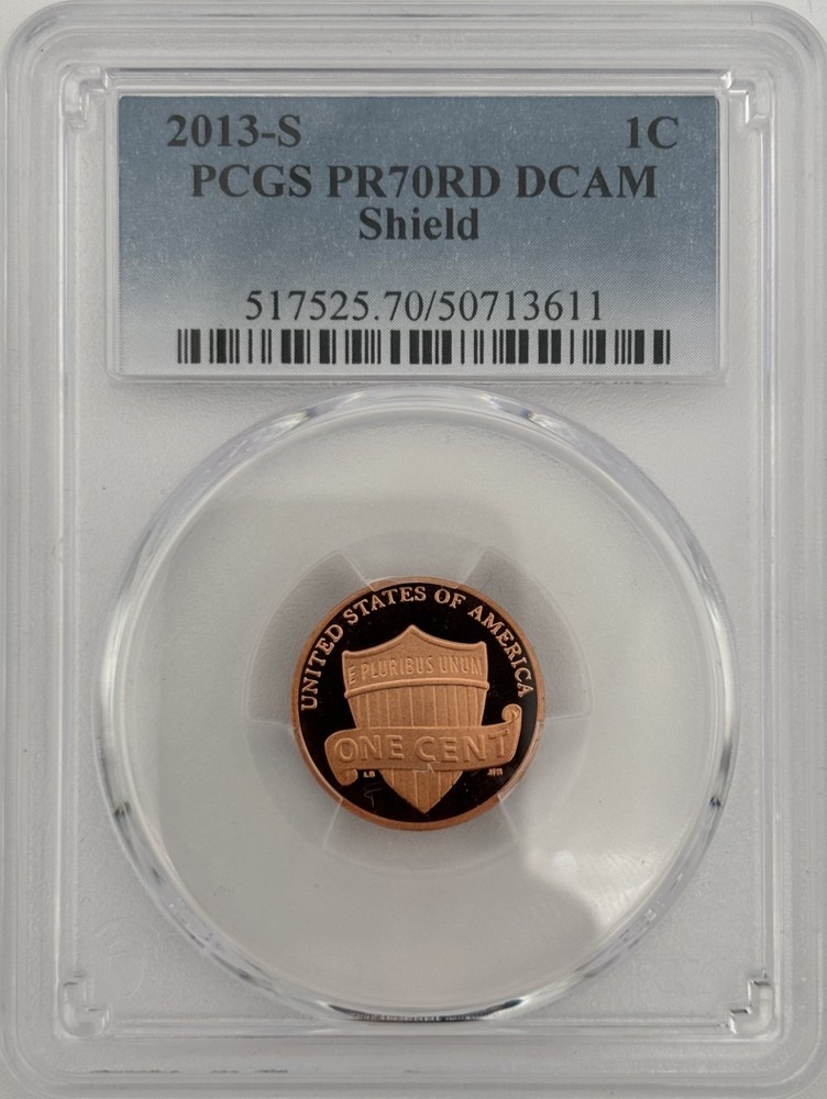 2013 "S" PCGS 70 RD DCAM Proof Lincoln Cent
