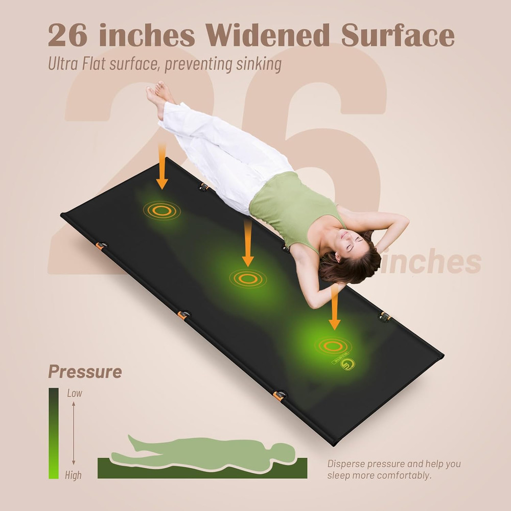 G2 Foldable Camping Cot, Durable Travel Tent Cot, Ultralight for Backpacking, Su