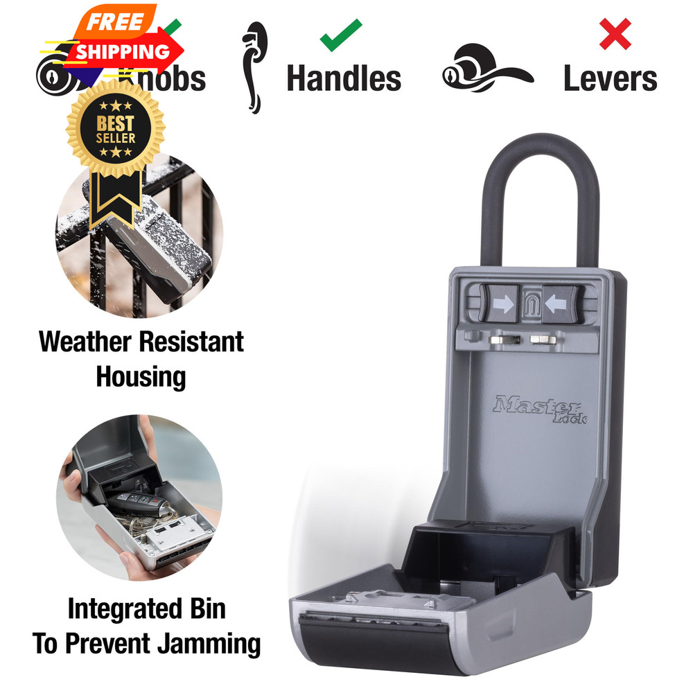 Master Lock High Capacity Key Lockbox, Combination Dial, 1 Pack, Black