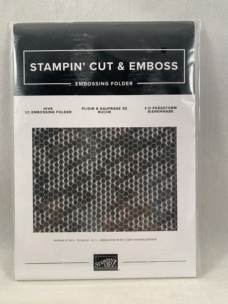 HIVE 3D Embossing Folder Bees  Hexagon A23