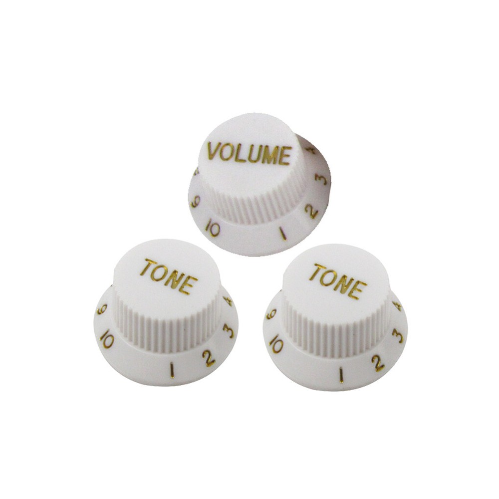 Set White ST Guitar Knobs 40 Tone & 20 Volume Knobs for FD ST Style Guitar