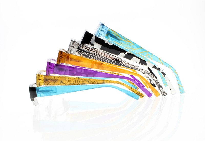 Stylish Colorful Half Rim Reading Glasses Spring Hinges Acetate +1.0~+4.0 Reader