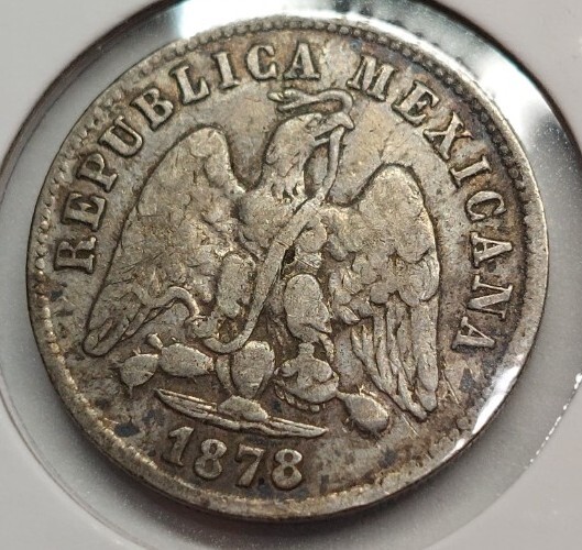 1878 Ho A Mexico 10 Centavos