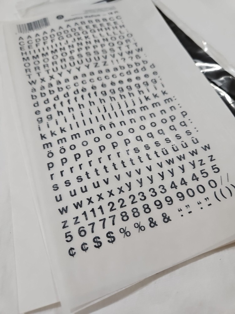 Geotype Helvetica Medium 18pt, Transfer Letters