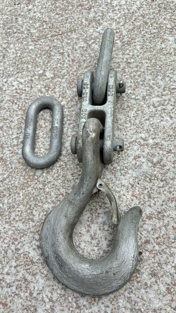 Vantage Heavy Duty Alloy Eye Hook with Latch,double Clovis Link & Link Ring Set