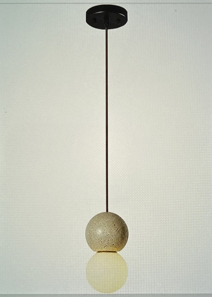 Wabi-Sabi Plaster Pendant Light, Double Globe, 72” Adjustable Rope, G9 Bulb Base