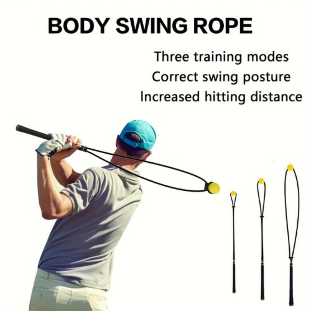 Golf Swing Practice Rope Trainer Equipment Improve Rhythm Lagging