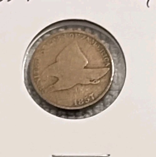 USA 1c~ One Cent~ Flying Eagle Cent 1857~* G~ Coin