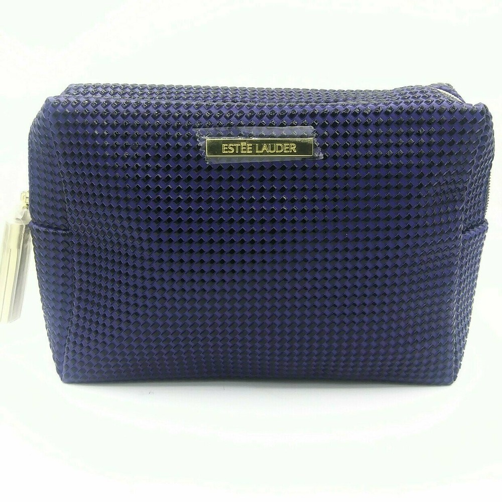 Estee Lauder Blue Makeup Cosmetic Bag
