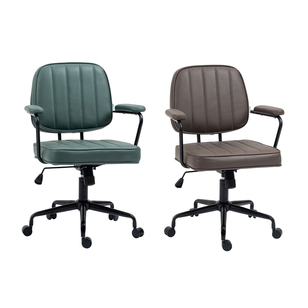 Microfiber Home Office Chair with Adjustable Height Tilt Function
