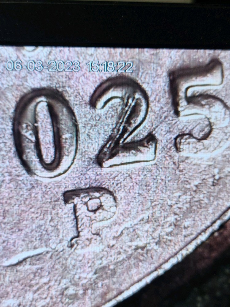 2025 P Jefferson Nickel Uncirculated Errors Obverse DW Initials Are Filled