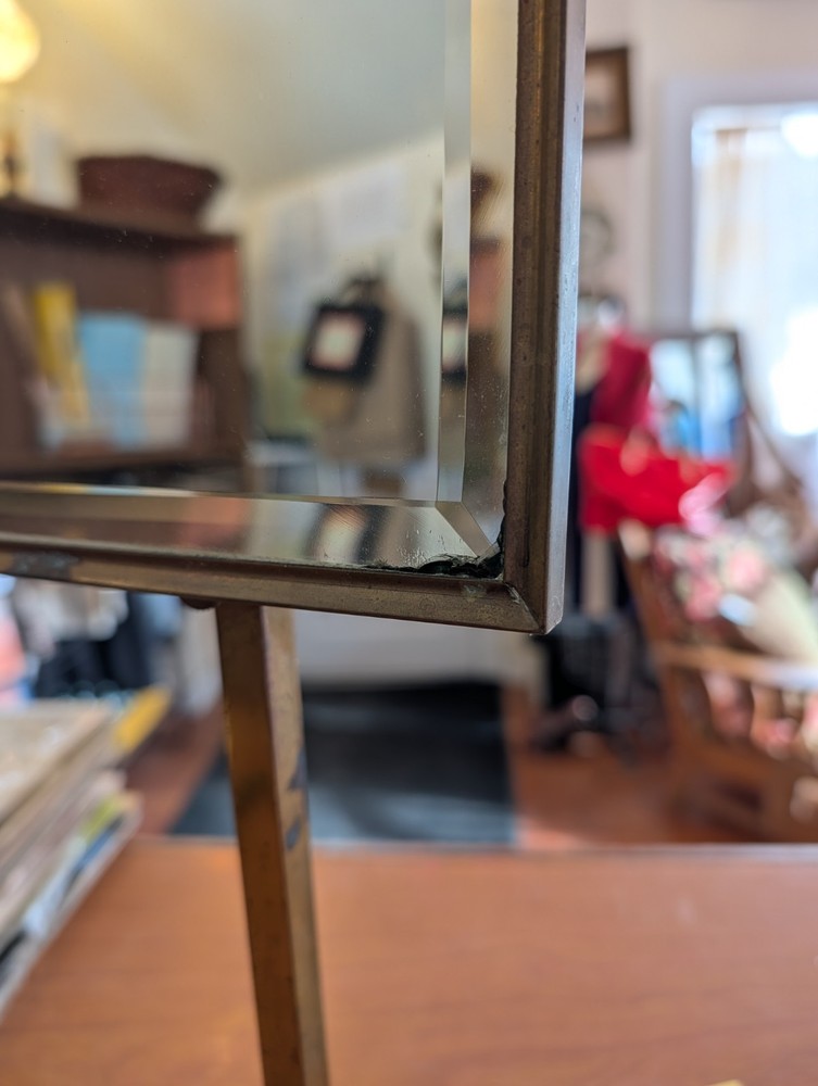 Vintage art deco adjustable vanity/boudoir mirror