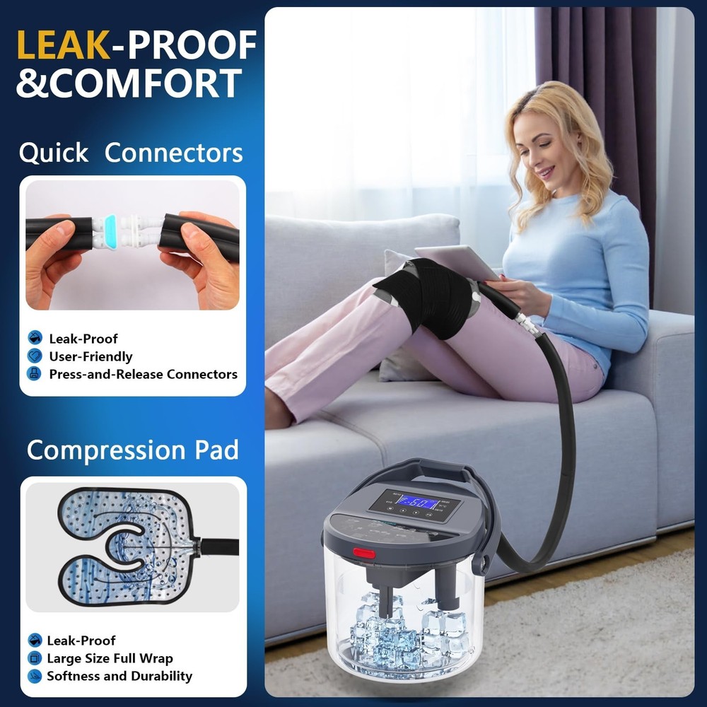 Cold Therapy Machine with Programmable Timer, Ice-Machine-for-Knee-After-Surg...