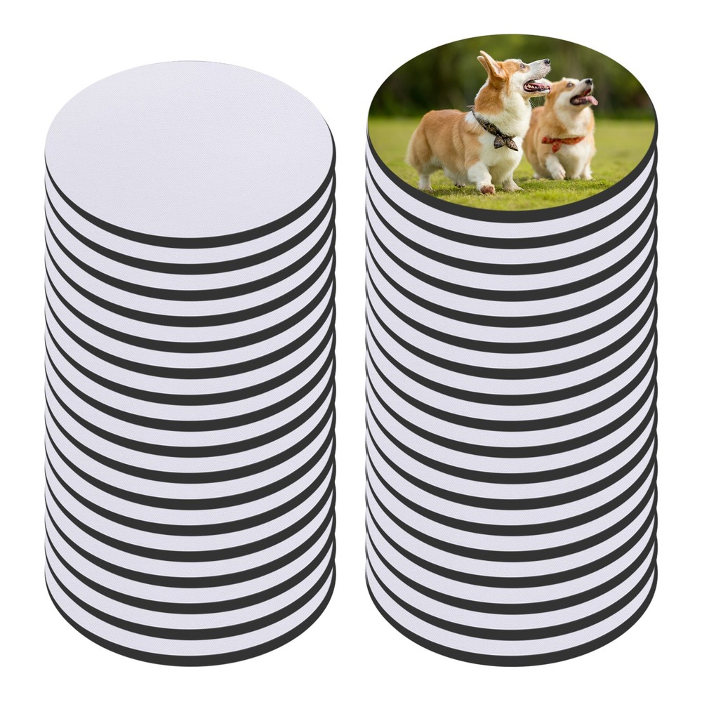 35Pcs Round Sublimation Blank Coasters Sublimation Blank Cup Mat4266