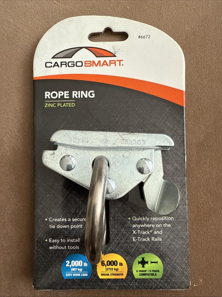 NEW! Cargo Smart Rope Ring Compatible with X-track & E track #6672