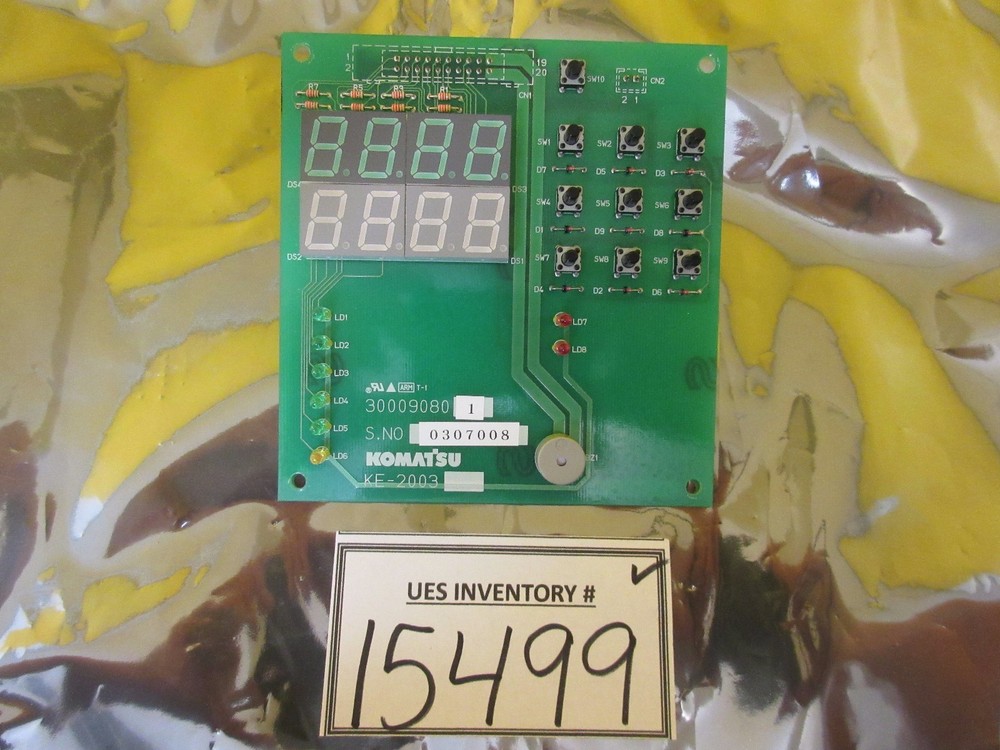 Komatsu 300090801 KE-2003 Display Panel Board PCB Used Working