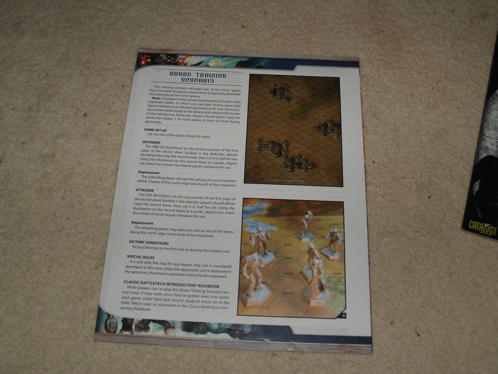Classic Battletech Introductory Set 2007- maps quick rules & Inner Sphere Glance