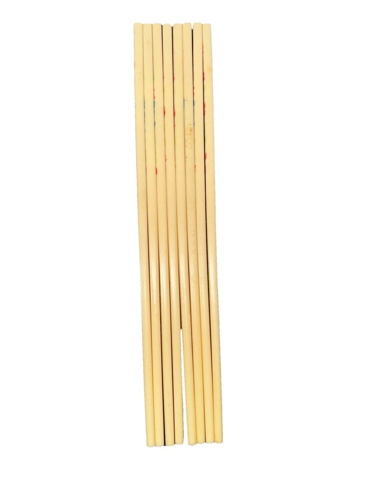 4 Pair Plastic Chopsticks Beige Chinese Design Characters