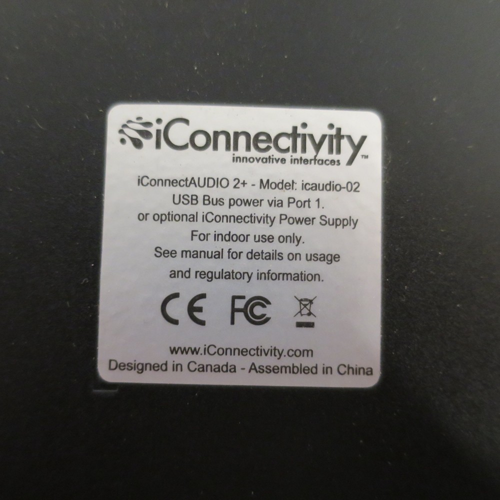 iConnectivity iConnectAUDIO2+ USB Audio Interface MIDI I/O Phantom Power