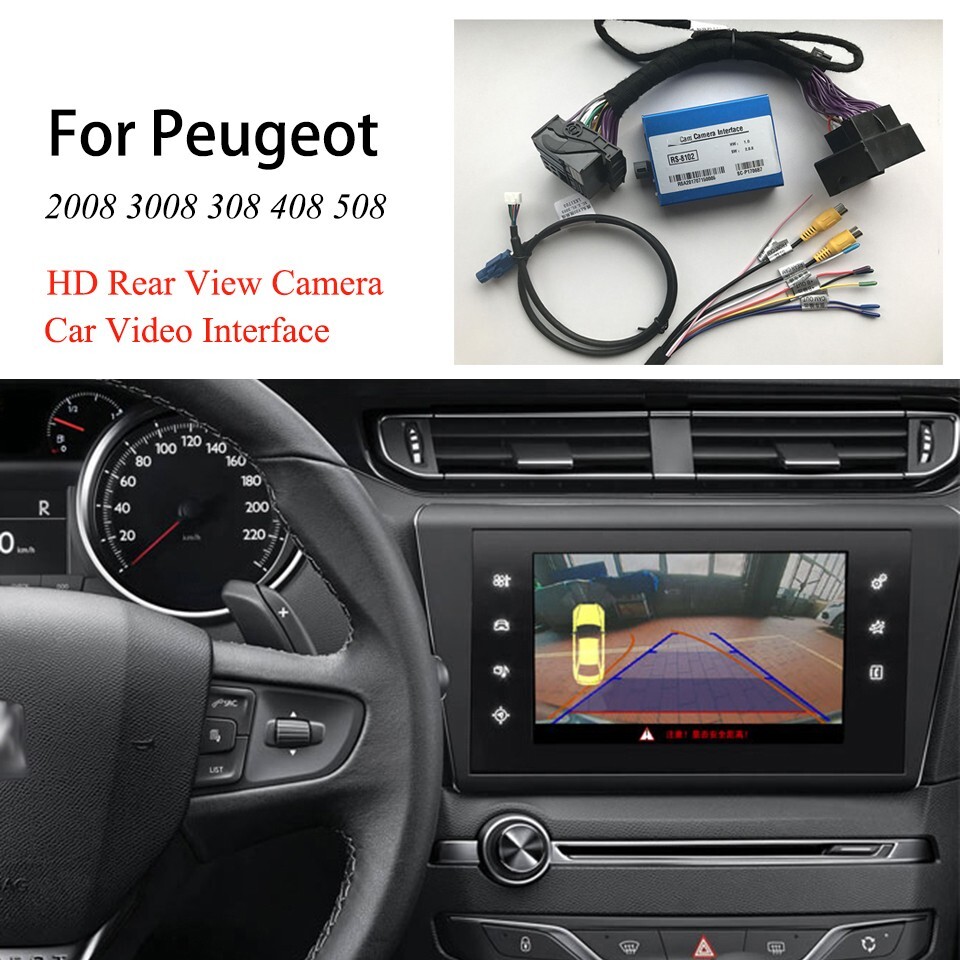 For Peugeot Smeg System Rear View Camera Interface Kit Reverse Backup Improved
