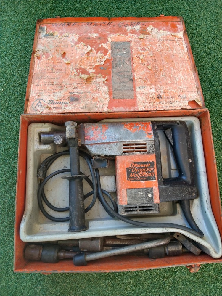RAMSET DYNADRILL ROTARY HAMMER POWER TOOL MODEL 345 W/ACCESSORIES & STORAGE CASE