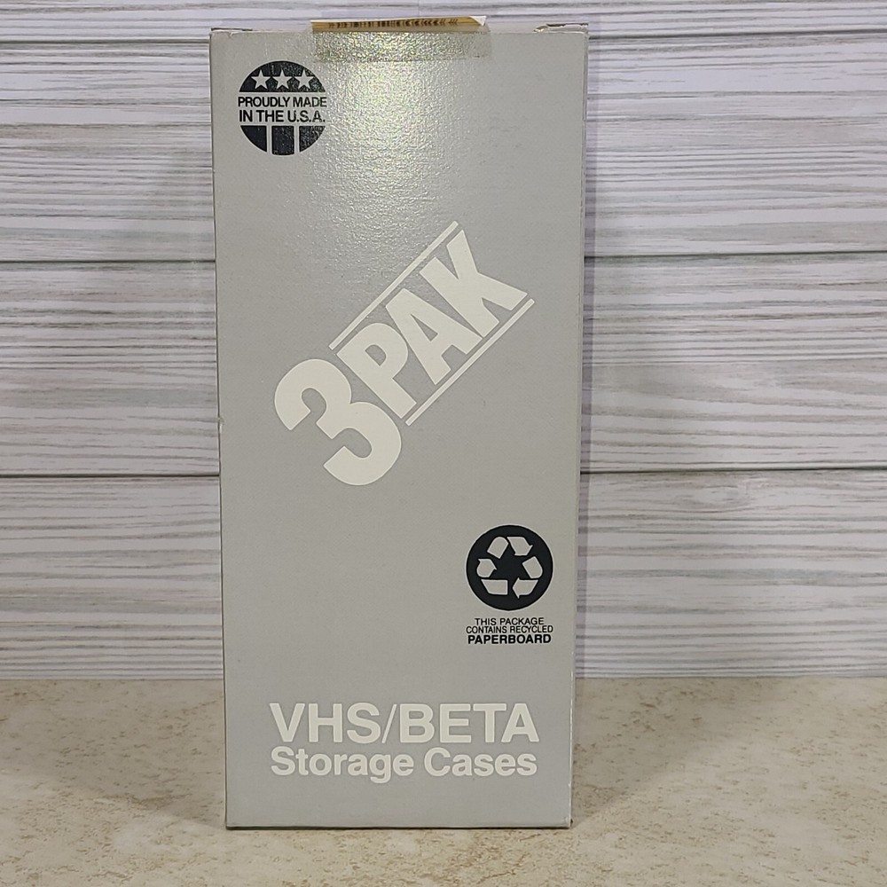 VHS Beta Storage Cases 3 Pak Video VCR New