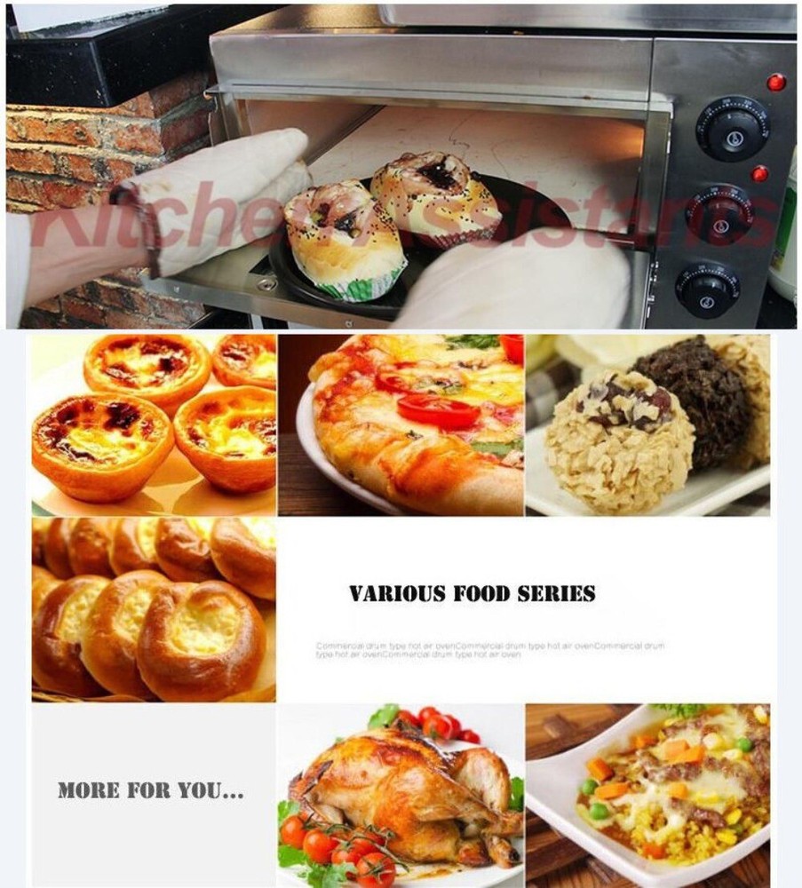 Commercial Electric Pizza Oven With Timer for Making Bread, Cake, Pizza 1 layer