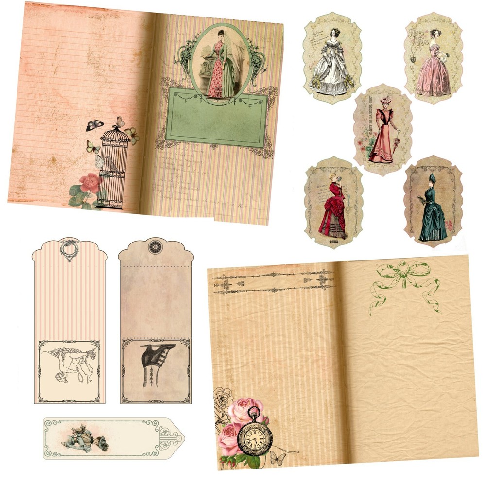 Vintage Lady Junk Journal DIY Kit - EZ-7108