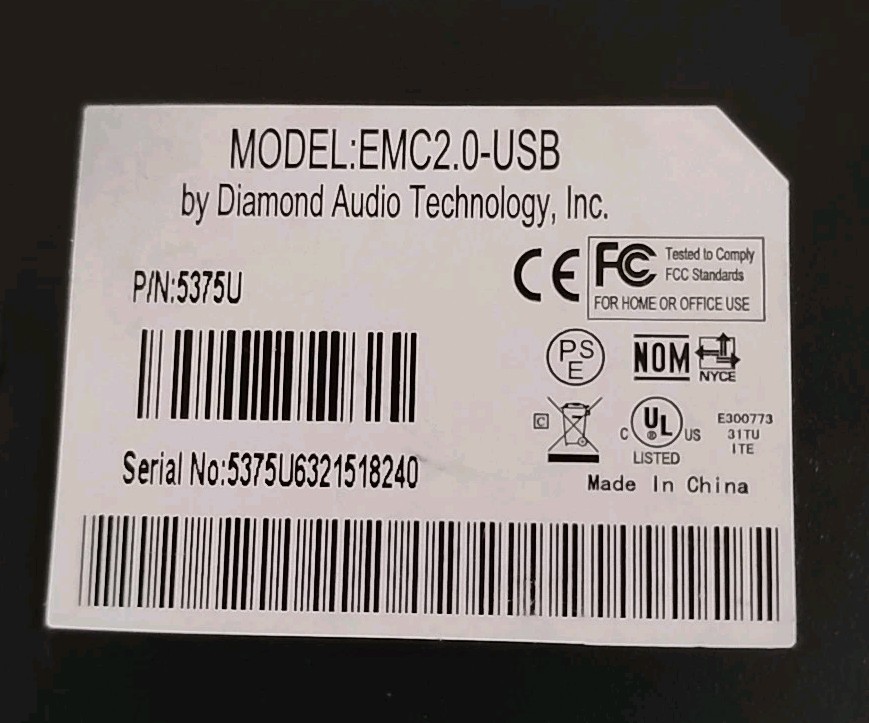 Computer Speakers - Diamond Audio Technology Model EMC 2.0 USB Powered