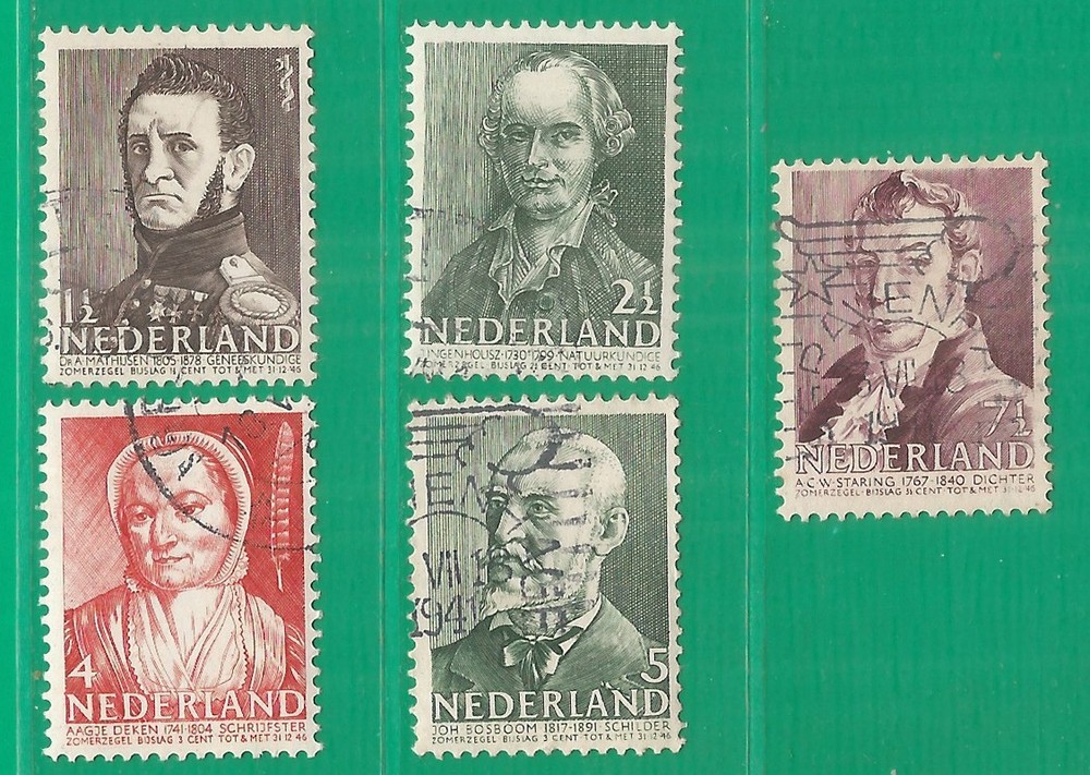 Netherlands 1941 year, used stamps ,Mi 392-96