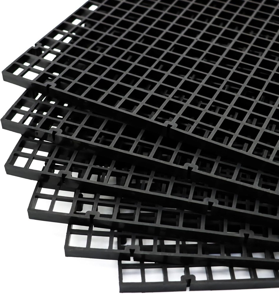 24 Pcs Aquarium Fish Tank Divider Plastic Egg Crate Aquarium Filter Bottom Tr...