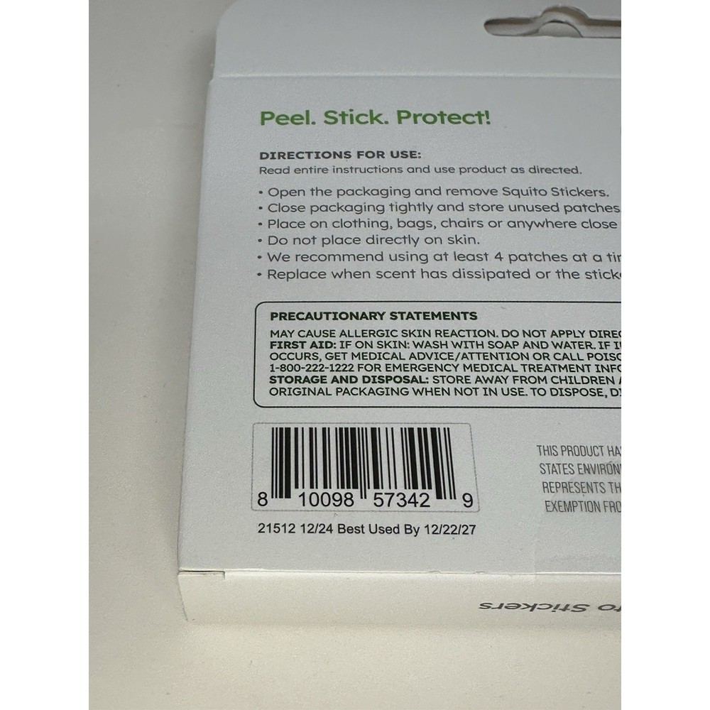 2 Boxes BugMd Plant Based Squito Modquito Repellent Stickers, Apply To Clothing