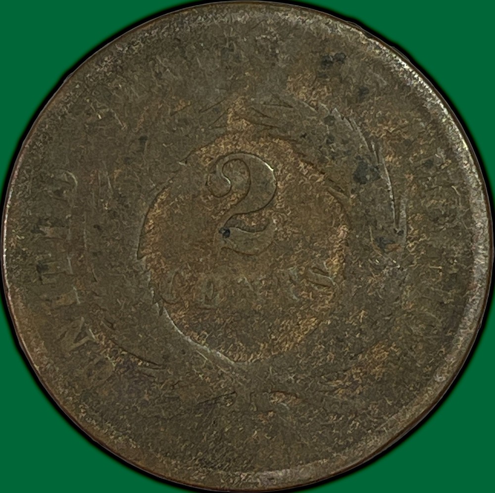 1864 Two Cent Piece Good G Coin #38316