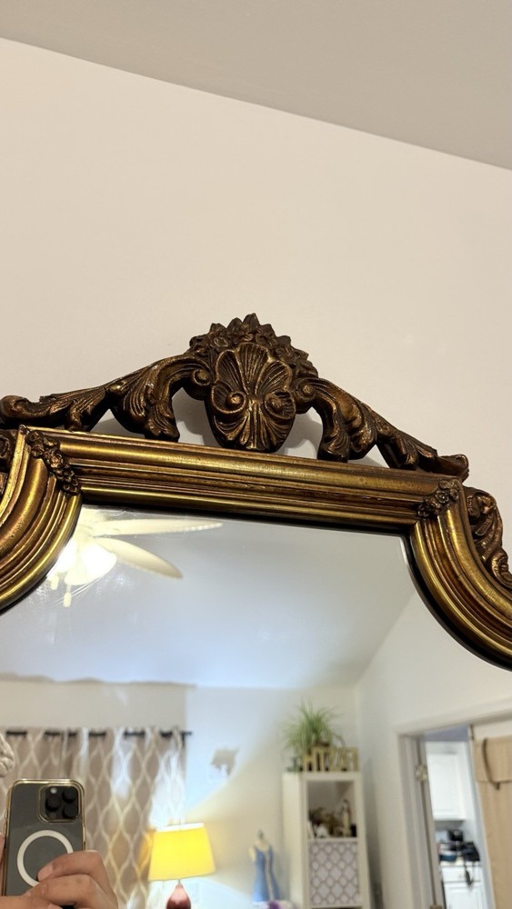 Ornamental rococo mirror, large vintage mirror, wall mirror