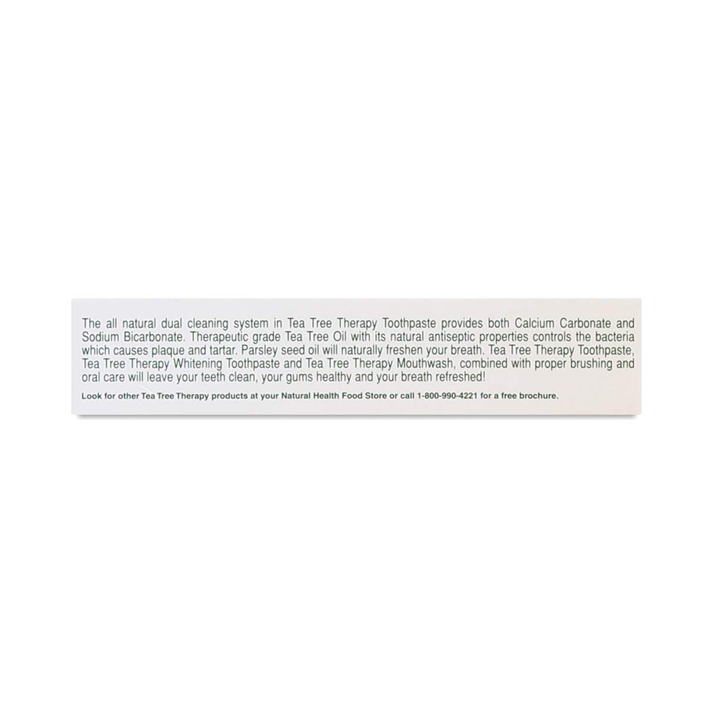 Tea Tree Therapy Toothpaste with Baking Soda 5 Oz (Pack of 2)
