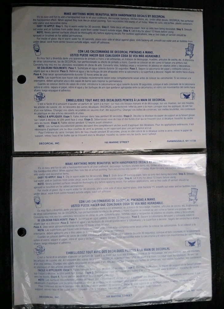 vintage handpainted decals by decorcal.