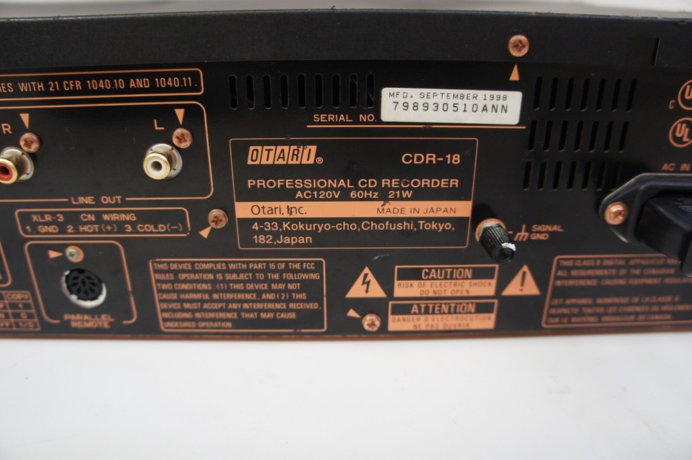 Otari CDR-18 Professional CD Recorder