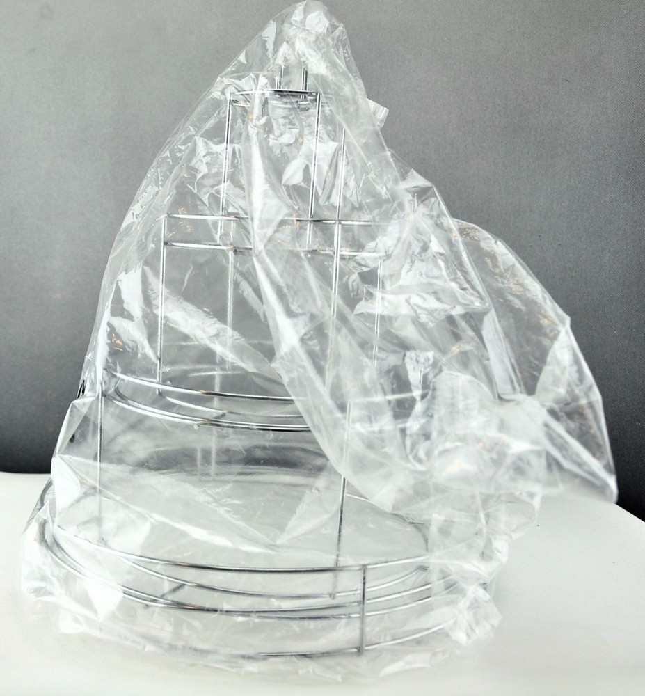 Brand New Silver 3 Tiers Rack Fruit Snack Cupcake