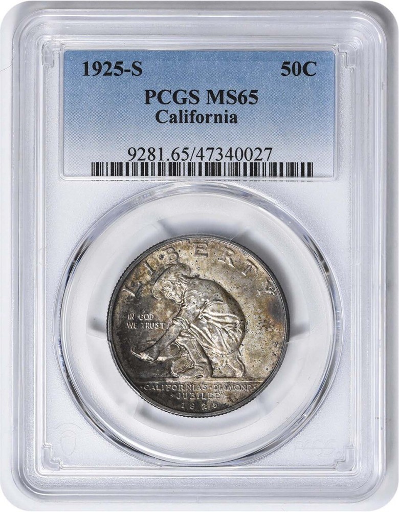 California Commemorative Silver Half Dollar 1925-S MS65 PCGS