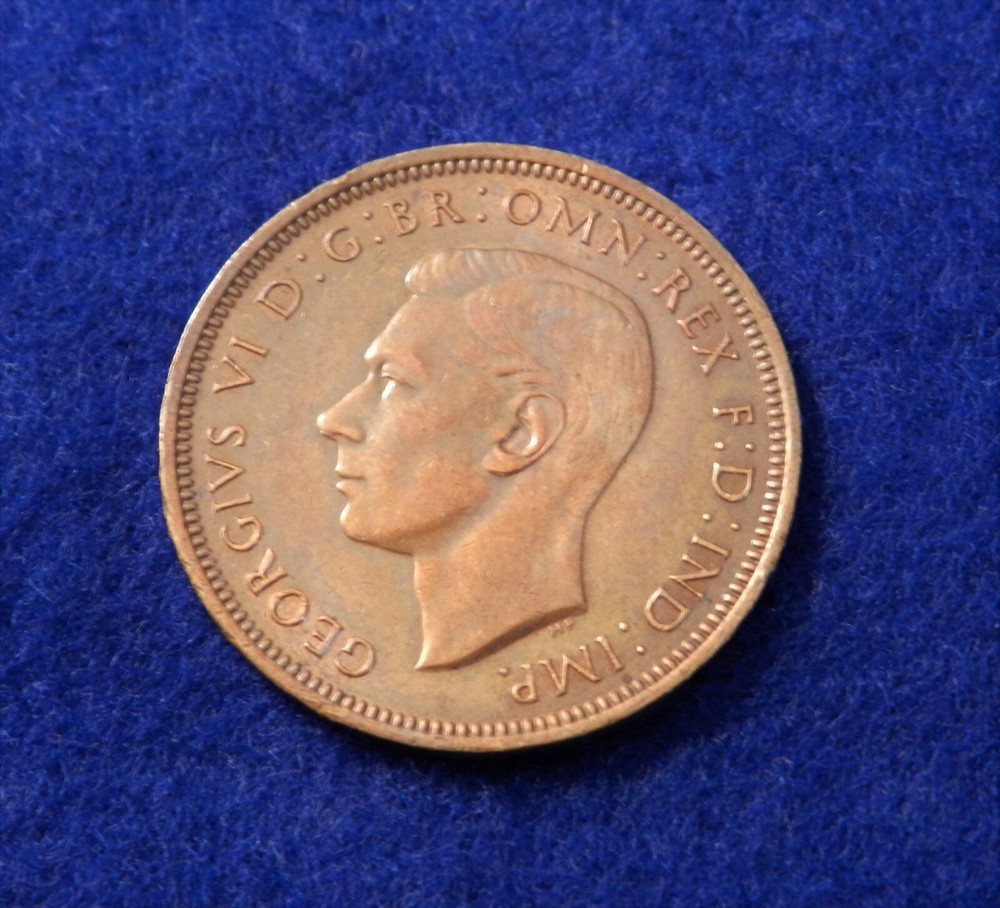 1943 Great Britain 1/2 Penny - Nice Coin - See Pictures