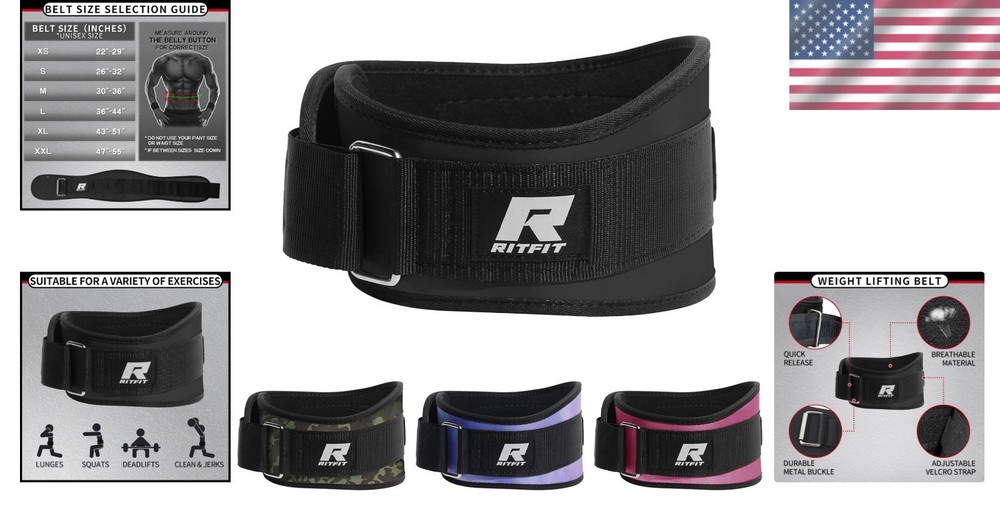 Durable Back Support Belt for Squats and Deadlifts