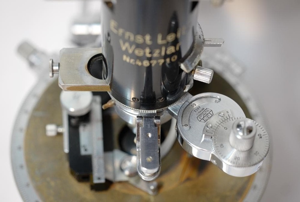 Leitz Rotating Mica Compensator for Polarizing Microscope 1950s Optics Antique