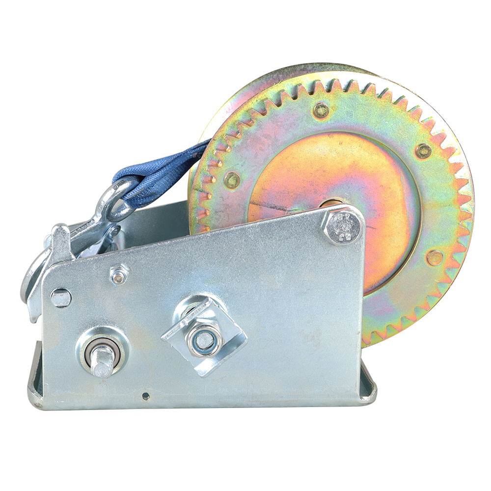 3500 LBS Heavy Duty Hand Winch,Polyester Strap Manual Portable Crank Winch