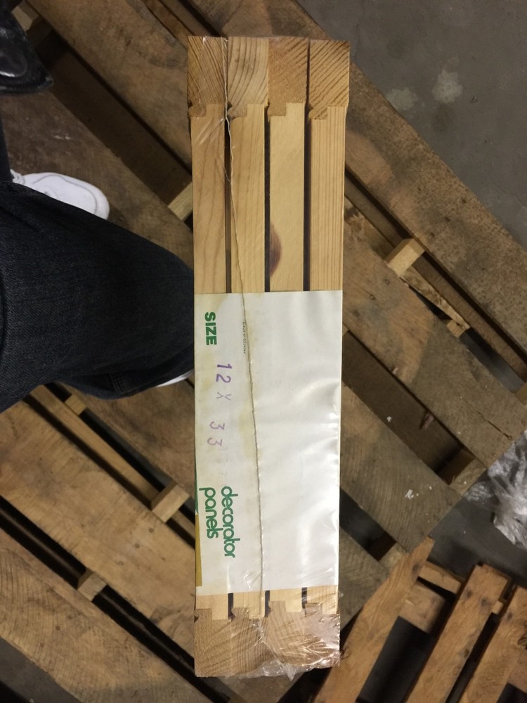 Wood Open Frame Panelettes, Decorator Panels 8"x 33" (4 Per Pkg).