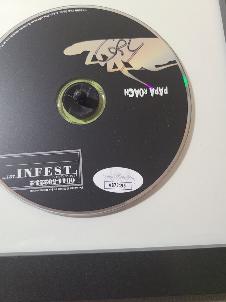 Jacoby Shaddix Signed Cd Display JSA Certified Infest 2000