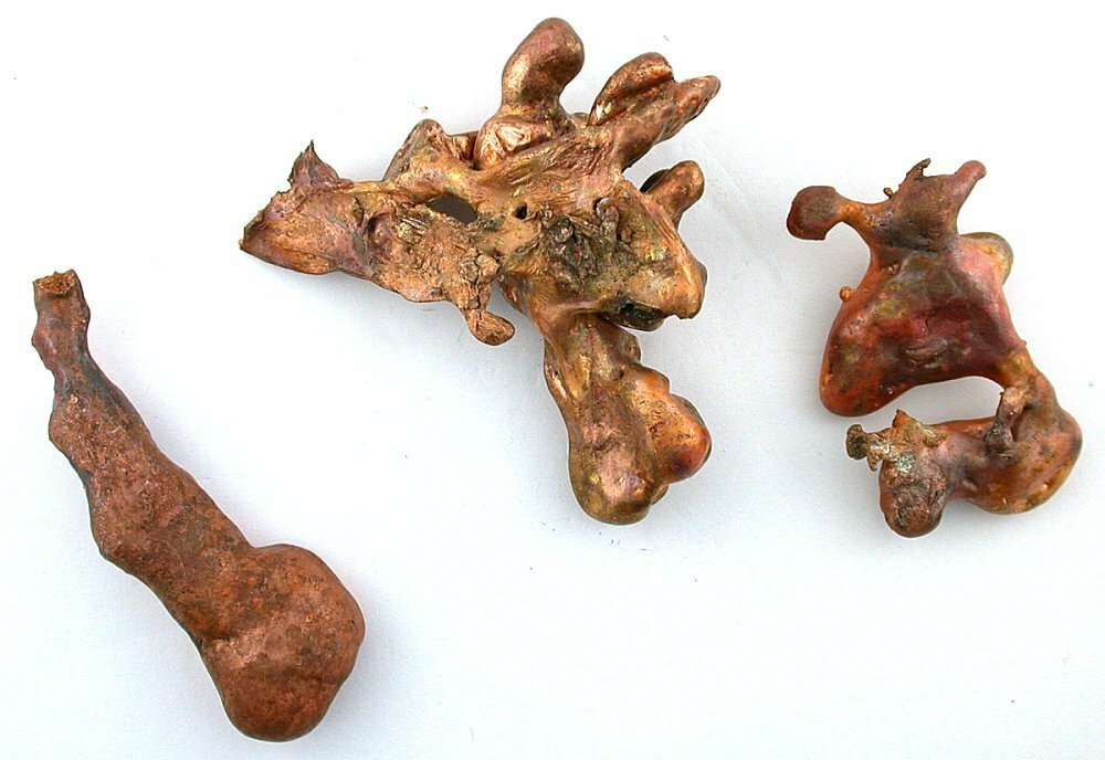 THREE ARIZONA COPPER NUGGET CN3