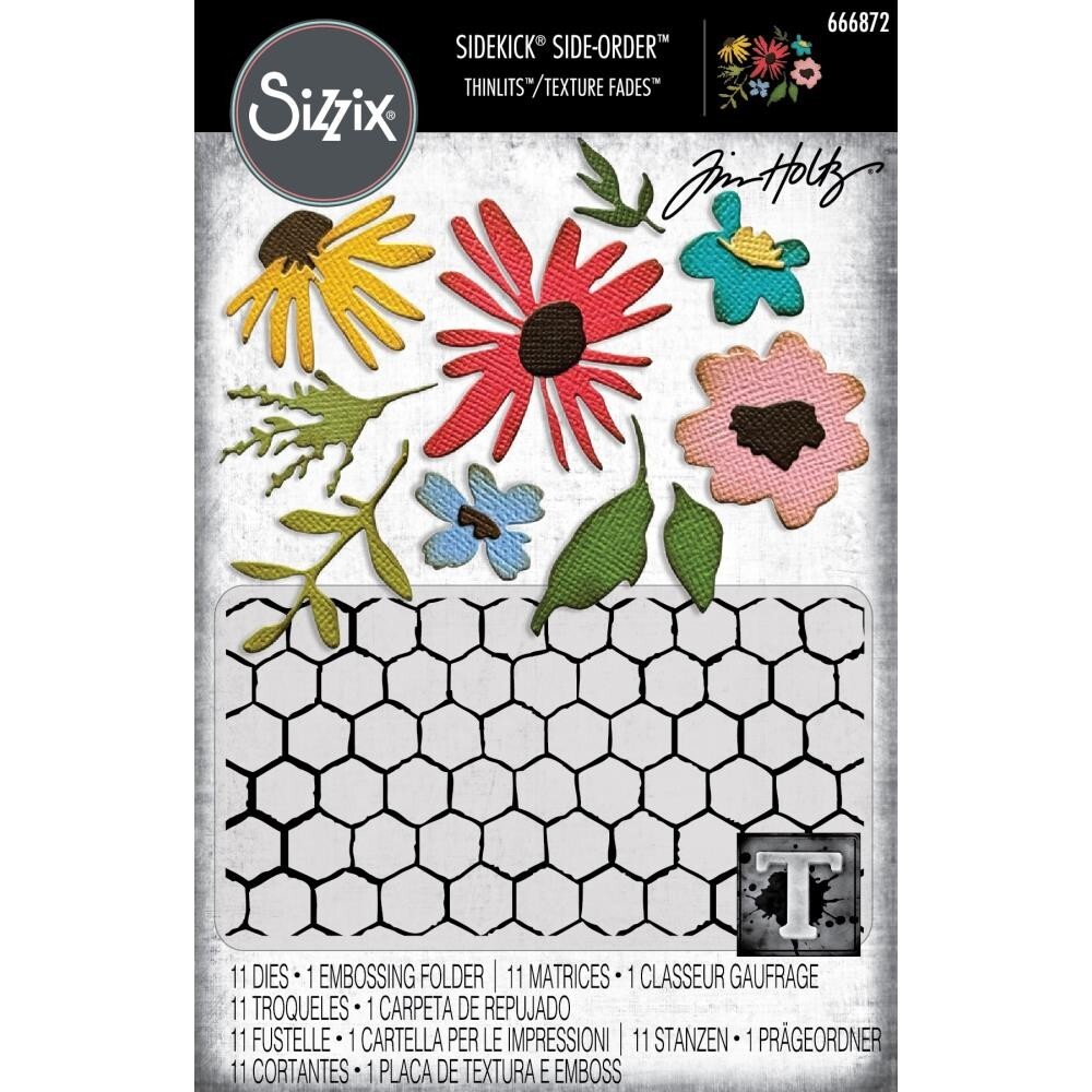 Tim Holtz Sizzix Sidekick Side Order Die ~ FLORISTRY ~ 666872