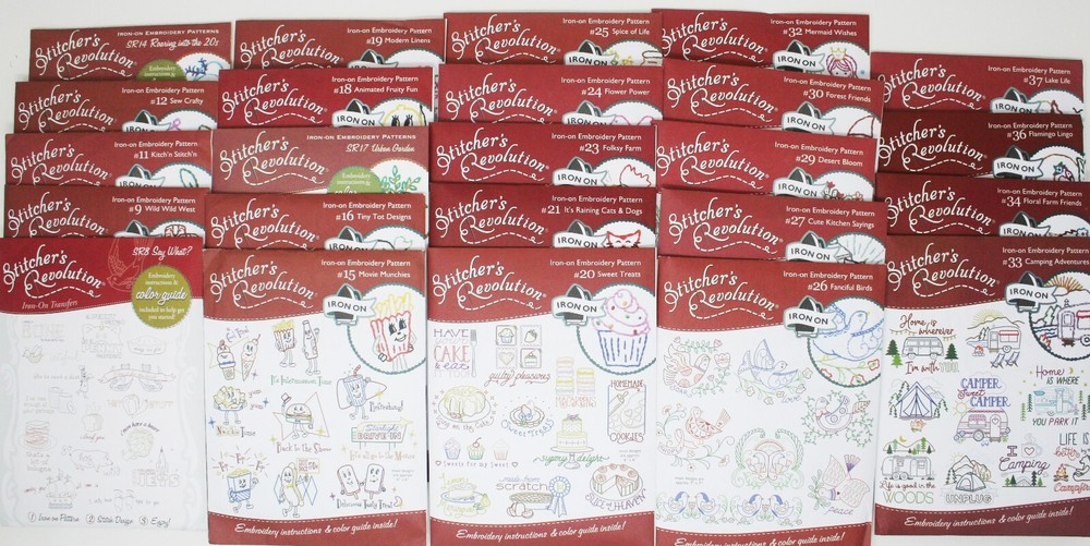 STITCHER'S REVOLUTION IRON-ON TRANSFERS - YOU PICK